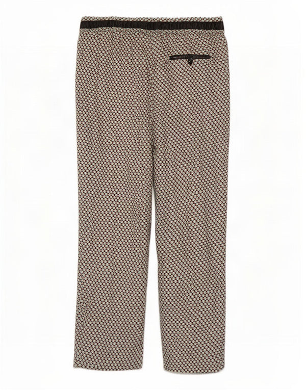 Zara γυναικείο ψηλόμεσο κομμένο παντελόνι XL W32 L27 Πράσινο γεωμετρικό