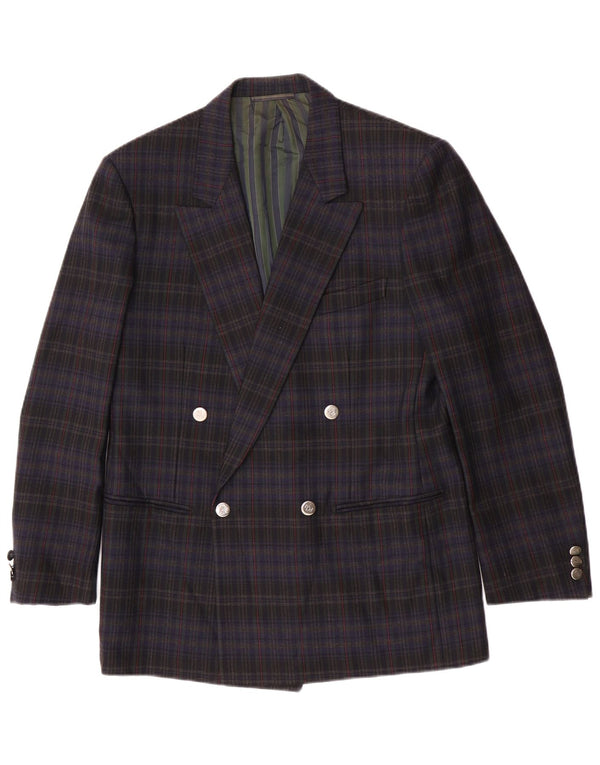 Pal Zileri Ανδρικό σακάκι με διπλό στήθος IT 50 Large Navy Blue Check