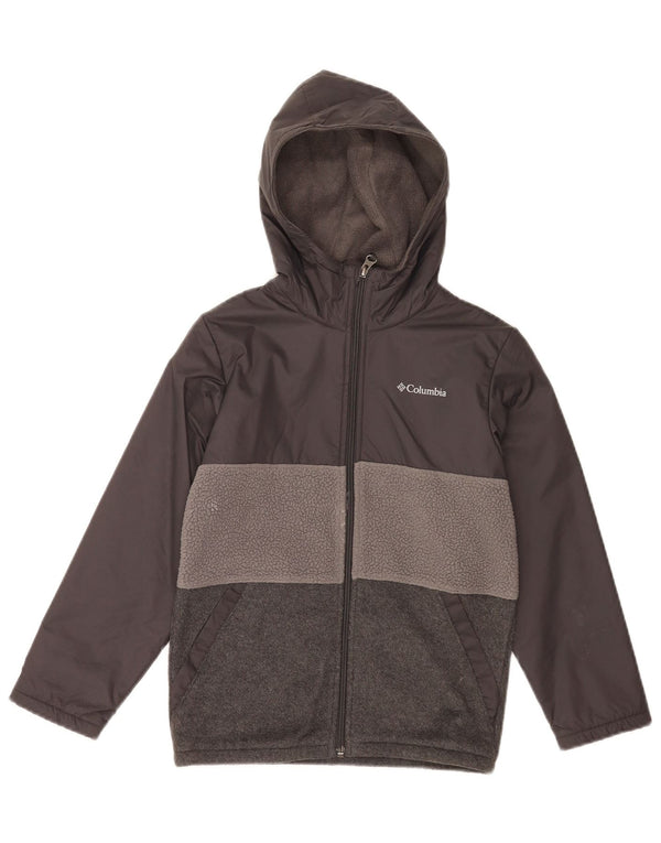 Κορυφαία φόρμα Columbia Boys με κουκούλα 7-8 ετών Small Grey Colourblock