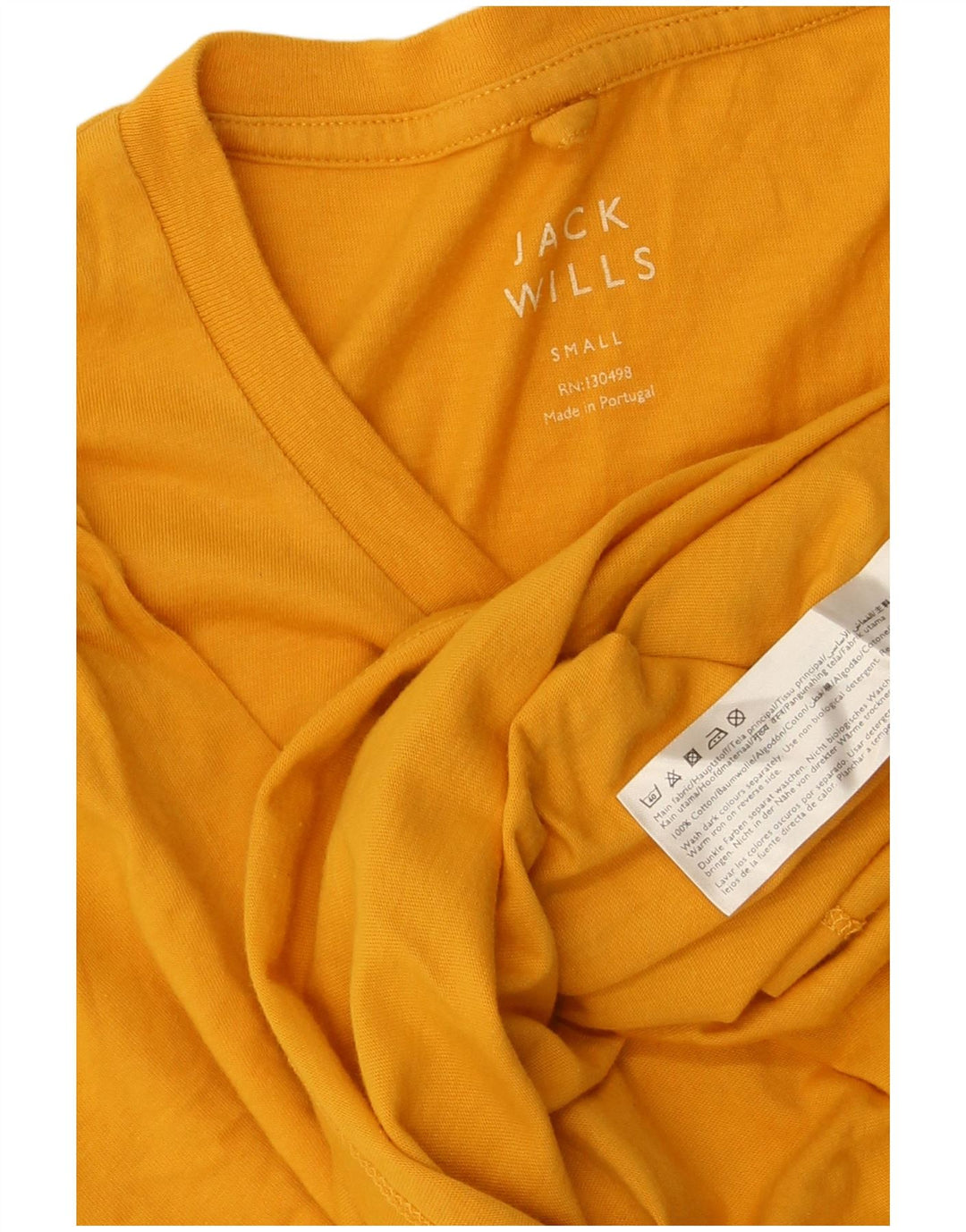 Ανδρικό T-Shirt JACK WILLS Μπλουζάκι από μικρό κίτρινο βαμβάκι