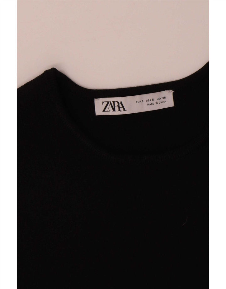 Zara Γυναικείο Γιλέκο Τοπ UK 10 Μικρός Μαύρος Πολυεστέρας