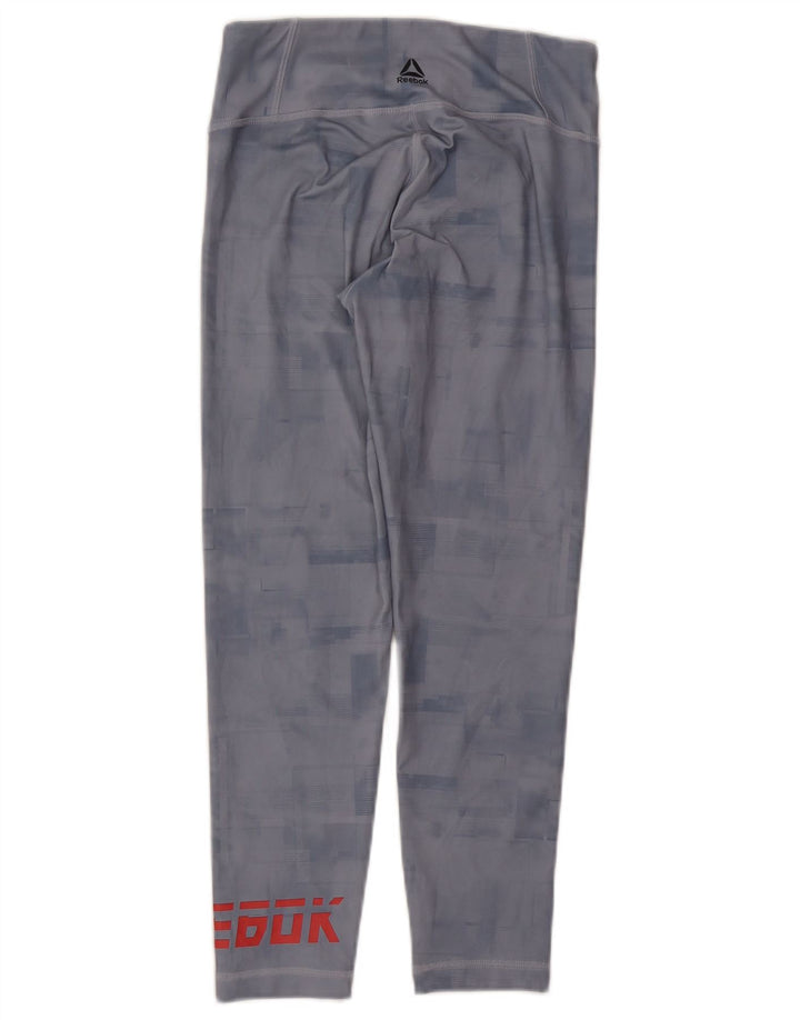 Reebok Γυναικεία γραφικά Crop κολάν UK 8/10 Small Blue Polyester