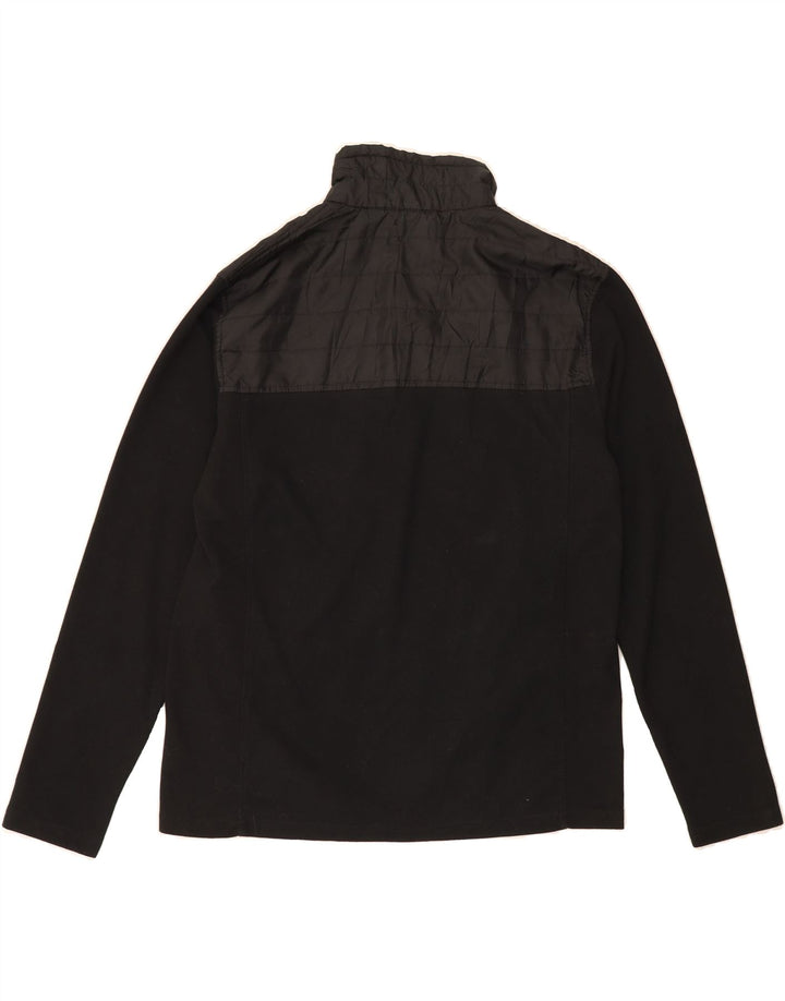 EDDIE BAUER Mens Zip Neck Pullover Tracksuit Top Medium Black Colourblock Vintage Eddie Bauer and Second-Hand Eddie Bauer from Messina Hembry 