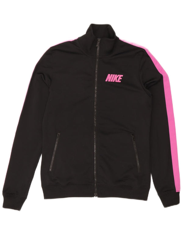 Γυναικεία αθλητική φόρμα Nike Top Jacket UK 12 Medium Black Colourblock Polyester