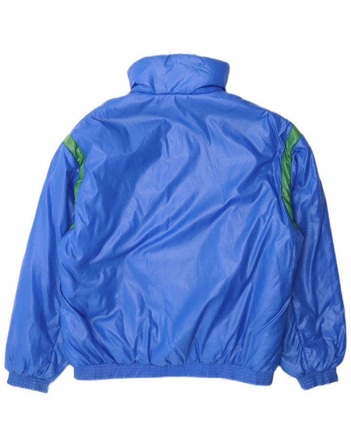 Vintage Ανδρικό μπουφάν με επένδυση IT 52 XL Blue Colourblock Polyamide