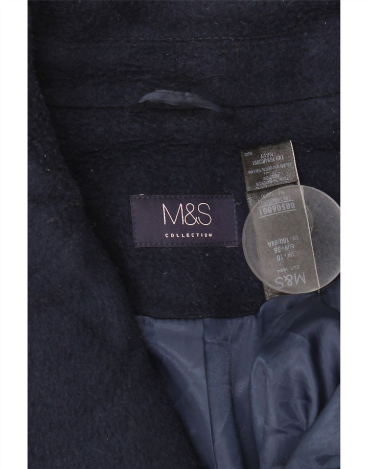 Marks & Spencer Γυναικείο υπερμεγέθη πανωφόρι UK 10 Small Navy Blue Polyester