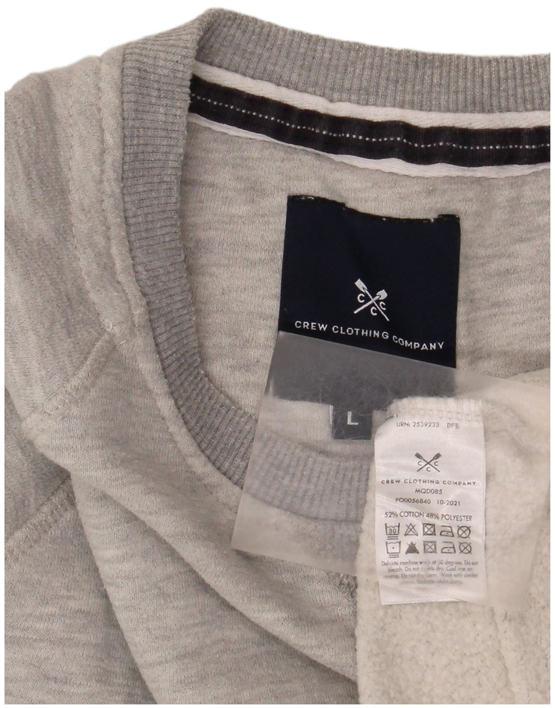 Crew Clothing Ανδρικό γραφικό φούτερ Jumper Μεγάλο γκρι βαμβακερό