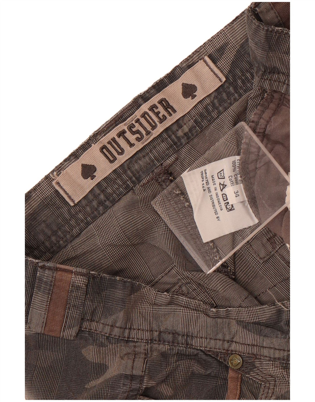 Ανδρικό σορτς Cargo Outsider W34 Μεγάλο γκρι βαμβακερό καμουφλάζ