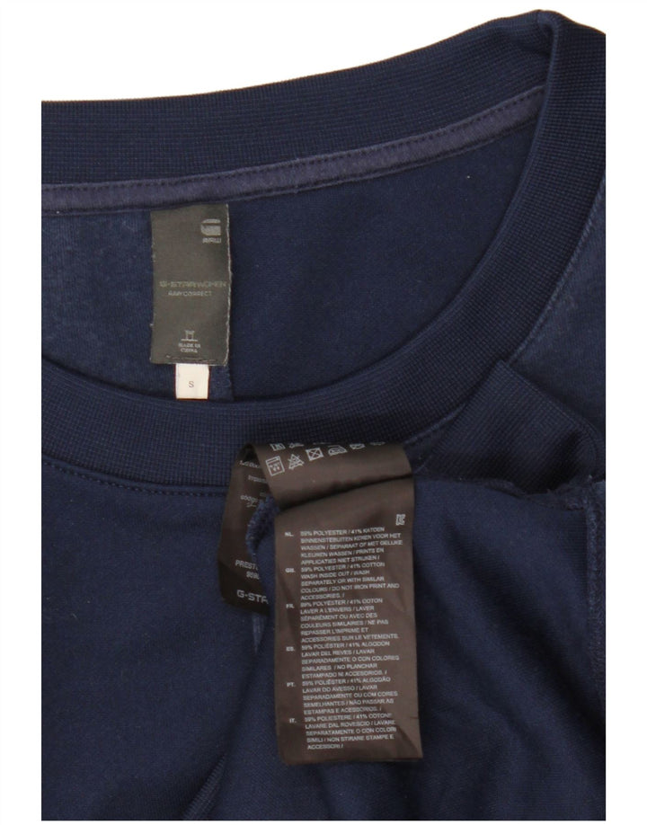 G-Star Γυναικείο μπλουζάκι μεγάλου μεγέθους Top 10 UK Small Navy Blue Polyester