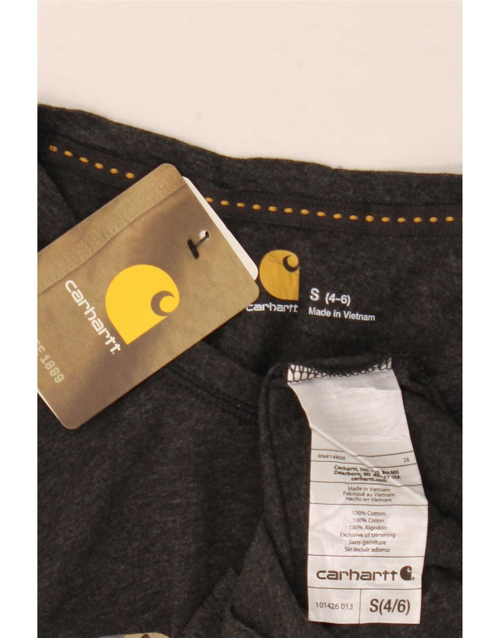Carhartt Γυναικείο Γραφικό Μπλουζάκι Μακρυμάνικο US 4/6 Μικρό γκρι βαμβακερό