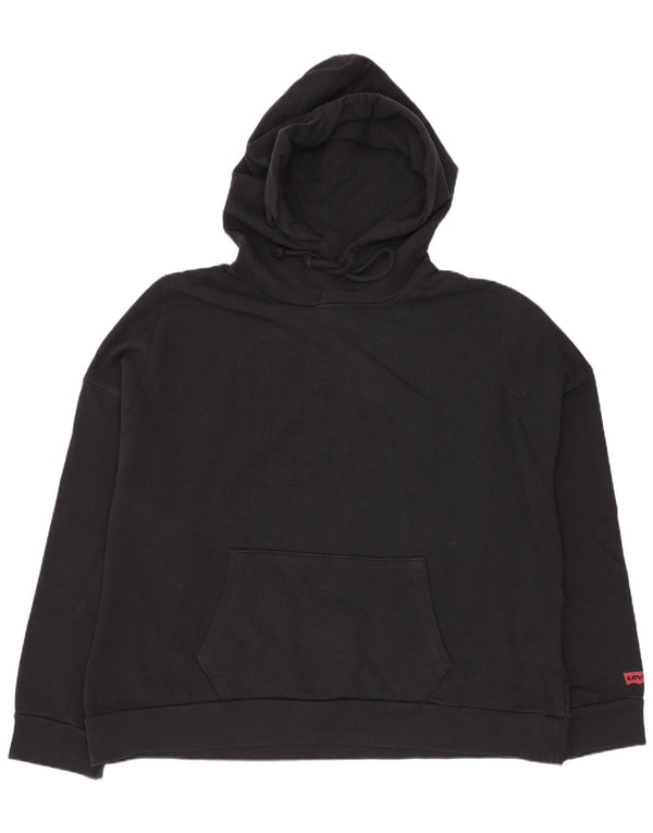 Levi's Mens Oversized Hoodie Jumper Μικρό μαύρο βαμβακερό