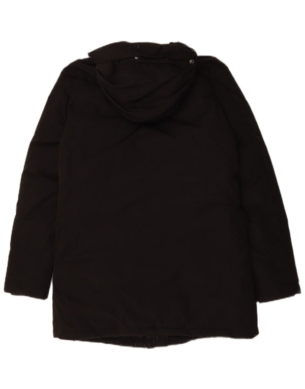 Maison Scotch Γυναικείο παλτό με κουκούλα UK 14 Μεσαίο Μαύρο Πολυεστέρας