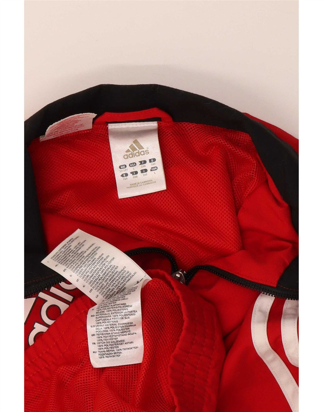 Adidas Boys Graphic αθλητική φόρμα Top Jacket 13-14 ετών Κόκκινο Πολυεστέρας