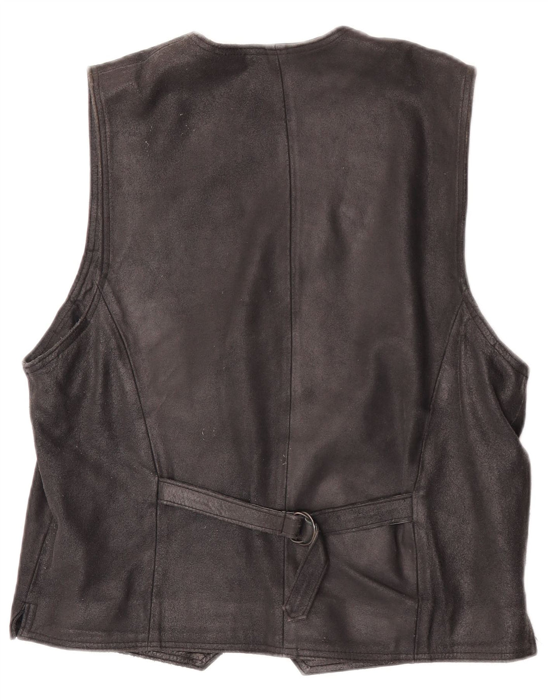 Vintage Ανδρικό Suede Γιλέκο IT 48 Medium Μαύρο Δερμάτινο