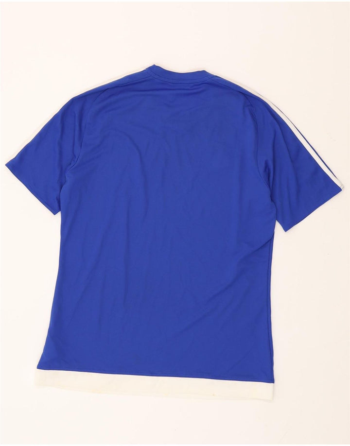 Ανδρικό T-Shirt Climalite ADIDAS Top Medium Blue Colorblock Πολυεστέρας