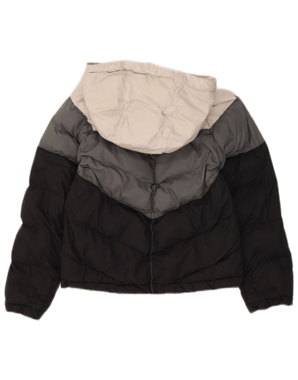 Nike Girls Hooded Jacket 8-9 Years Small Colorblock
