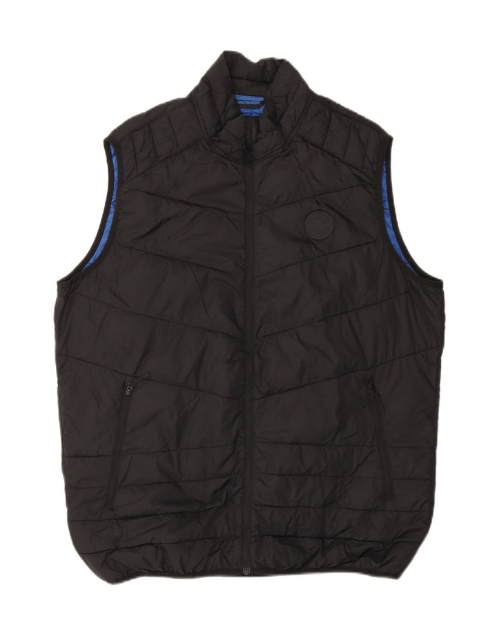 JACK & JONES Ανδρικό padded Gilet UK 42 XL Μαύρο