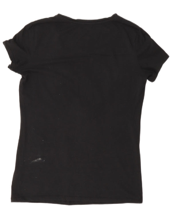Γυναικείο γραφικό μπλουζάκι Guess Top UK 16 μεγάλο μαύρο βαμβακερό