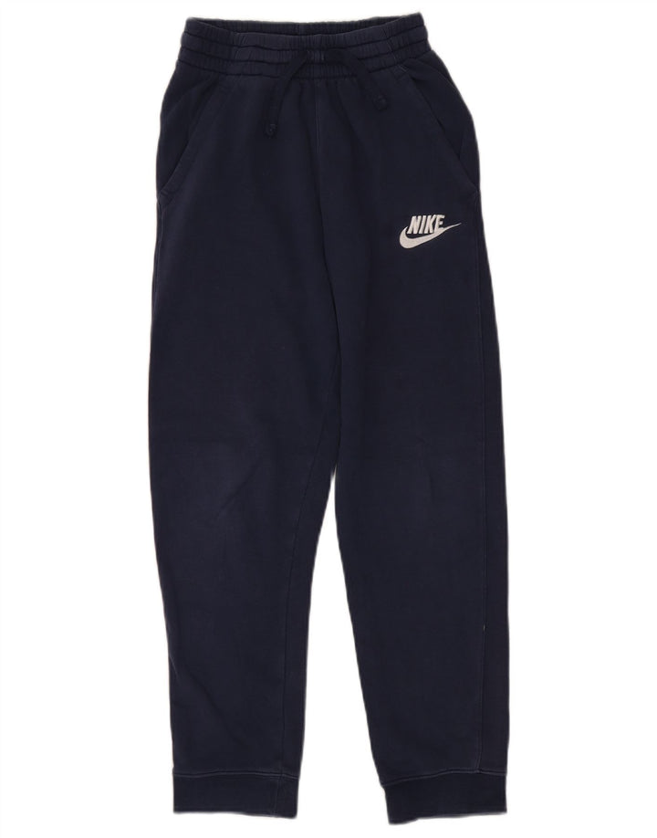 NIKE Boys αθλητική φόρμα παντελόνι Joggers 12-13 ετών μεγάλο Navy Blue βαμβακερό