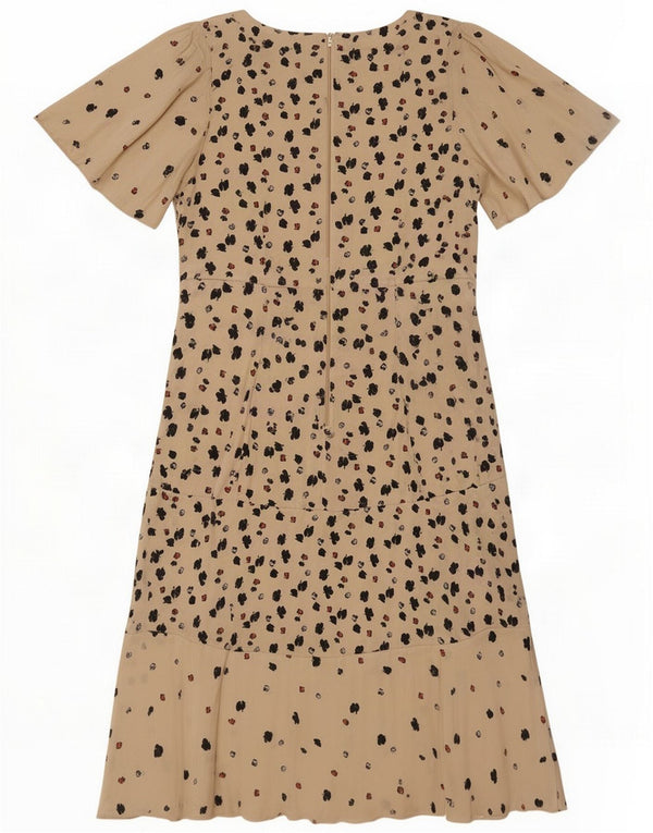 French Connection Γυναικείο Maxi Φόρεμα UK 10 Small Beige Floral Viscose