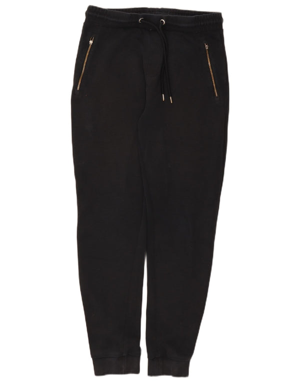 Marks & Spencer Γυναικεία φόρμα παντελόνια Joggers UK 10 Small Black Cotton
