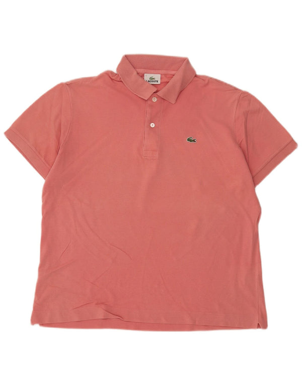 Lacoste Mens Polo Shirt Size 5 Large Pink Cotton