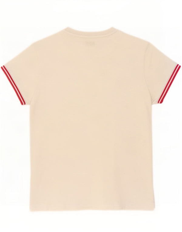 Fred Perry Womens T-Shirt Top UK 10 Small White Cotton