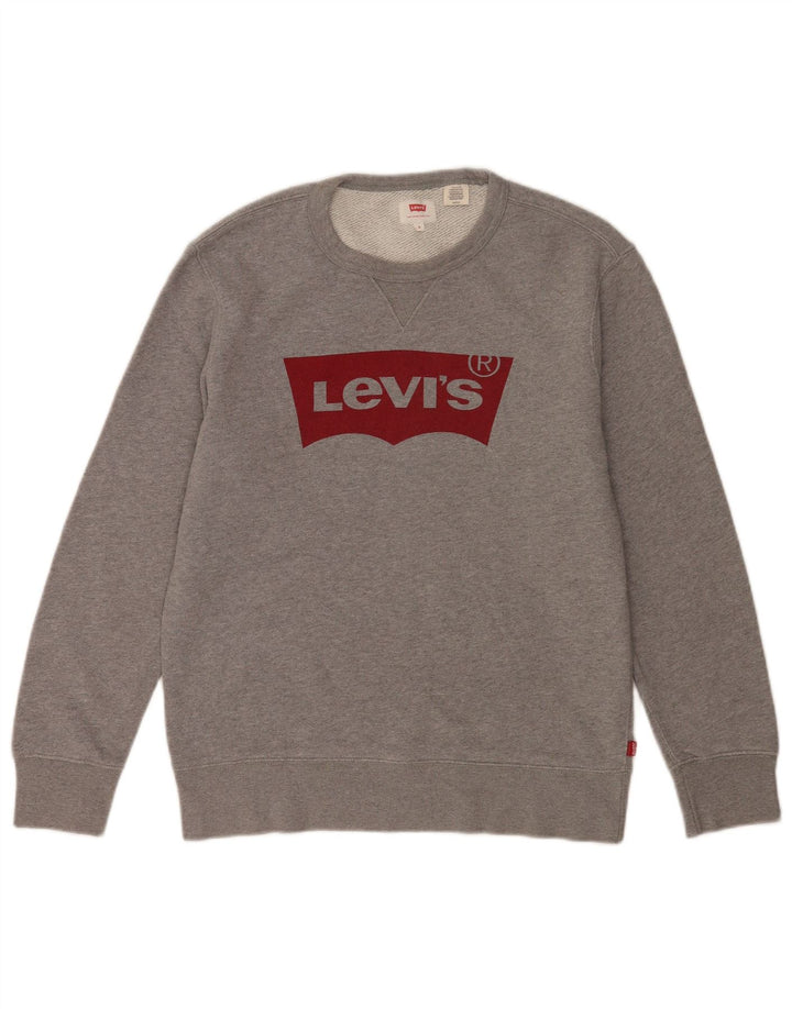 Ανδρικό γραφικό φούτερ Levi's Μικρό γκρι βαμβακερό