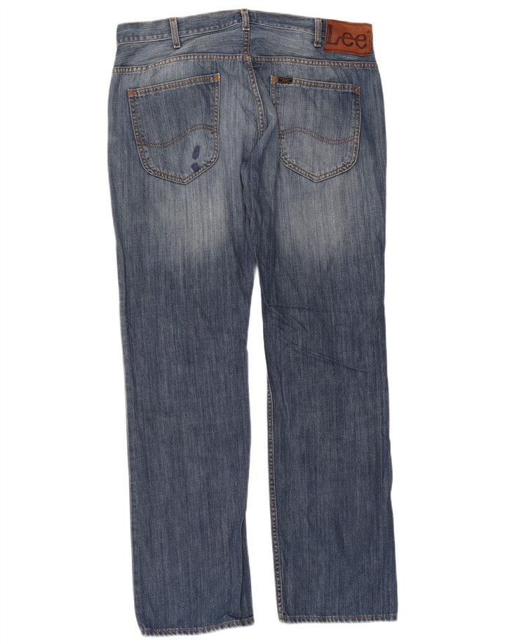 Lee Mens Knox Straight Jeans W38 L34 Μπλε βαμβακερό