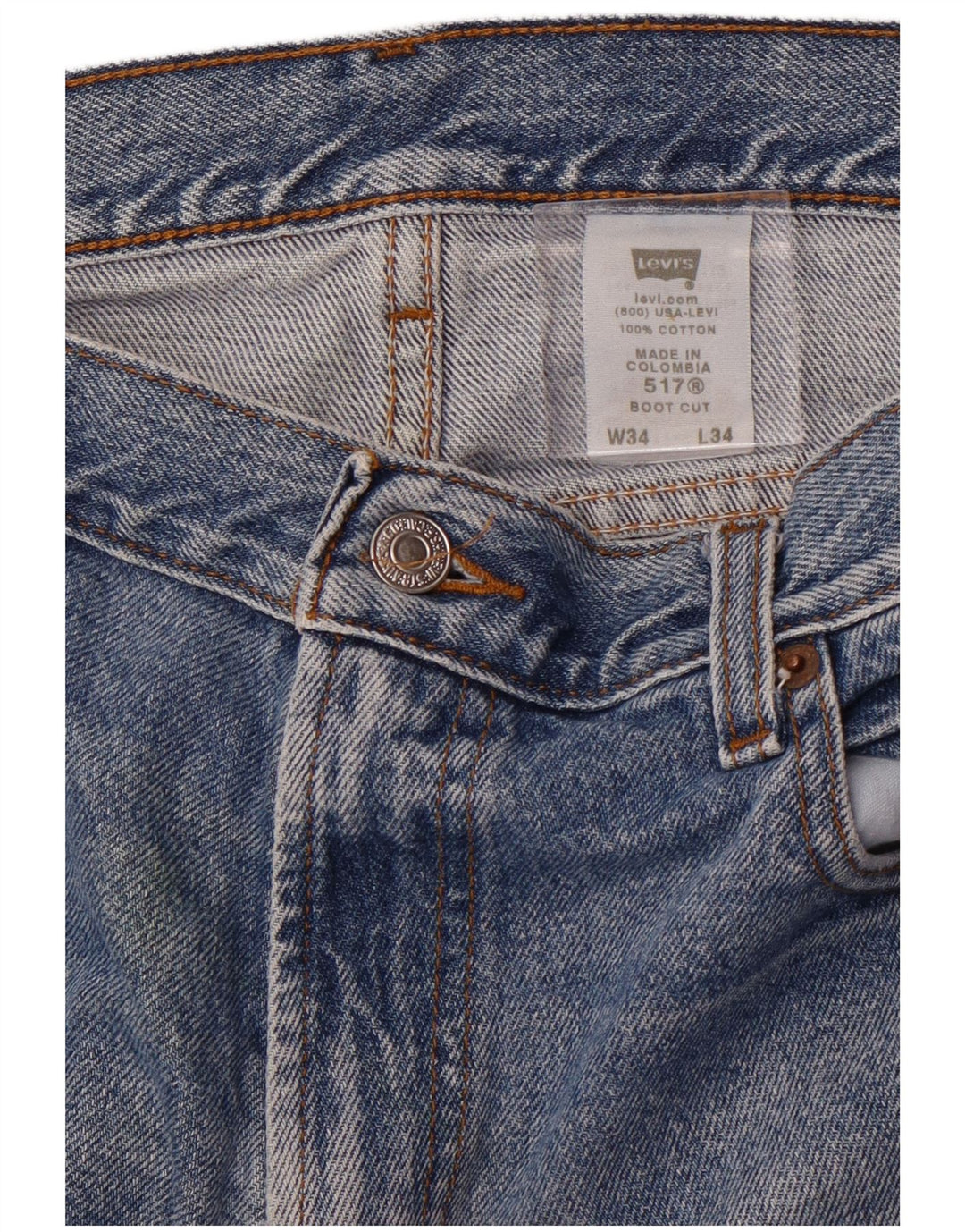Ανδρικό LEVI'S 517 Bootcut Jeans W34 L34 Μπλε βαμβακερό