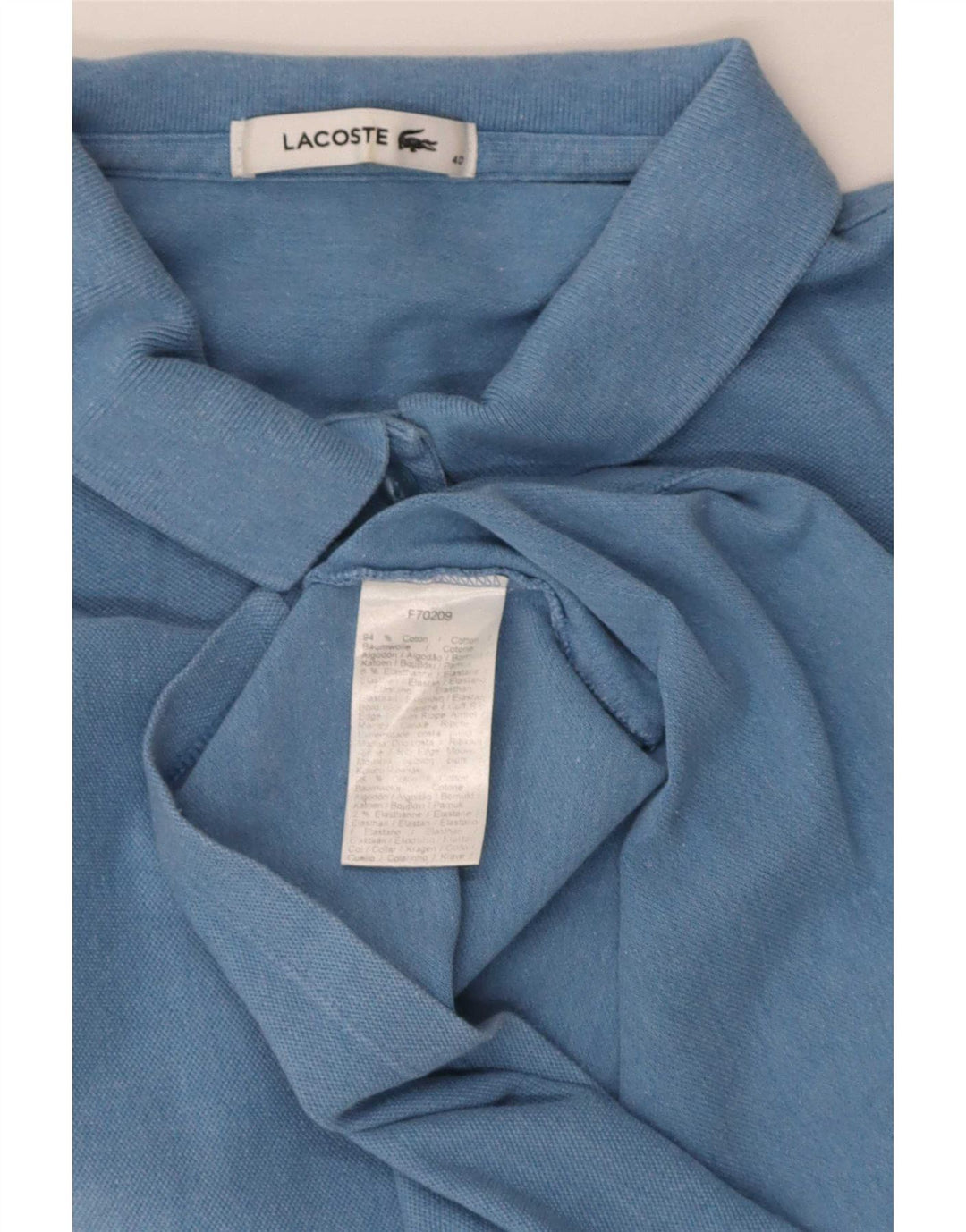 Lacoste γυναικείο κοντομάνικο μπλουζάκι πόλο κανονικής εφαρμογής, Μέγεθος 40 Medium Blue