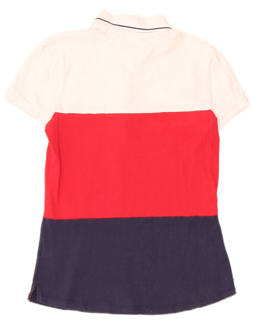 Γυναικείο μπλουζάκι πόλο Tommy Hilfiger UK 12 μεσαίο πολύχρωμο μπλοκ χρώματος