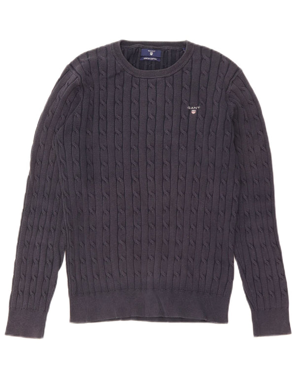Γυναικείο πουλόβερ Gant Crew Neck Jumper UK 14 Large Navy Blue από βαμβάκι