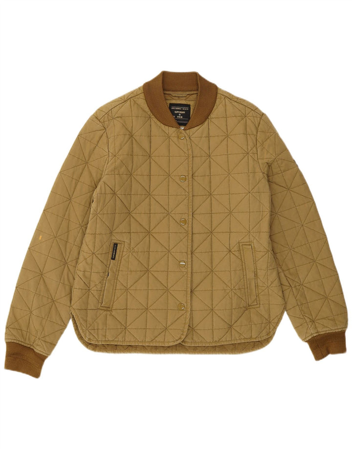 Superdry Γυναικείο Καπιτονέ μπουφάν UK 10 Small Khaki Cotton