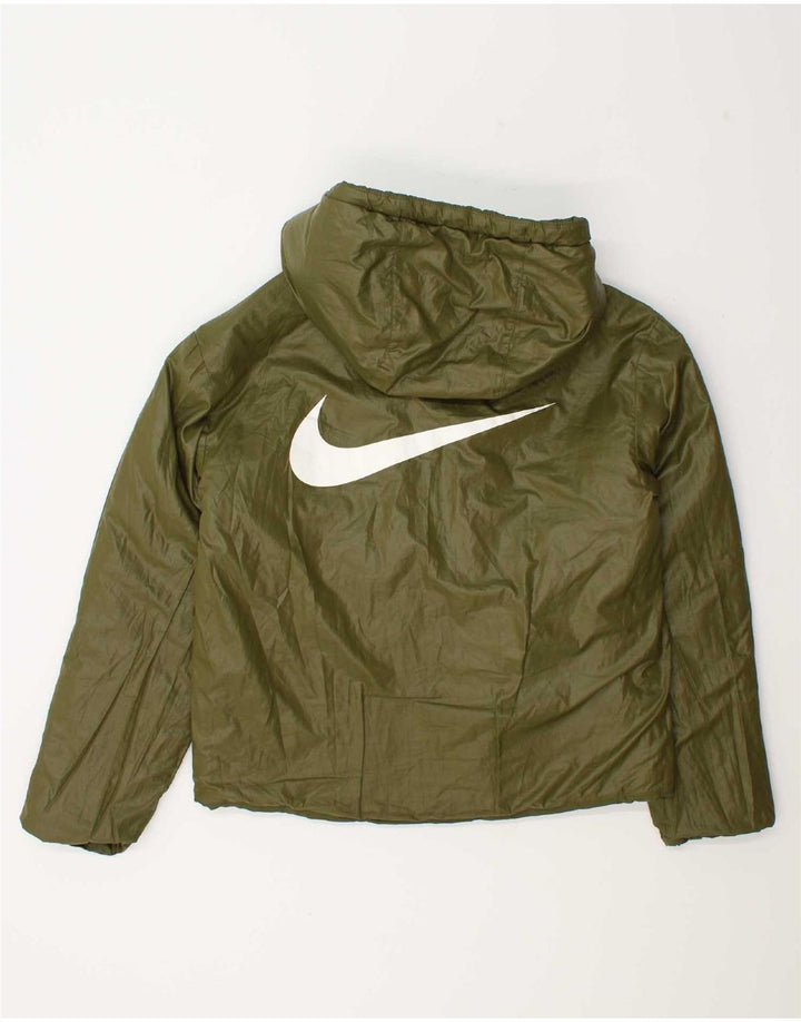 Γυναικείο αναστρέψιμο μπουφάν Nike UK 12 με μεσαίο πράσινο πολυεστέρα