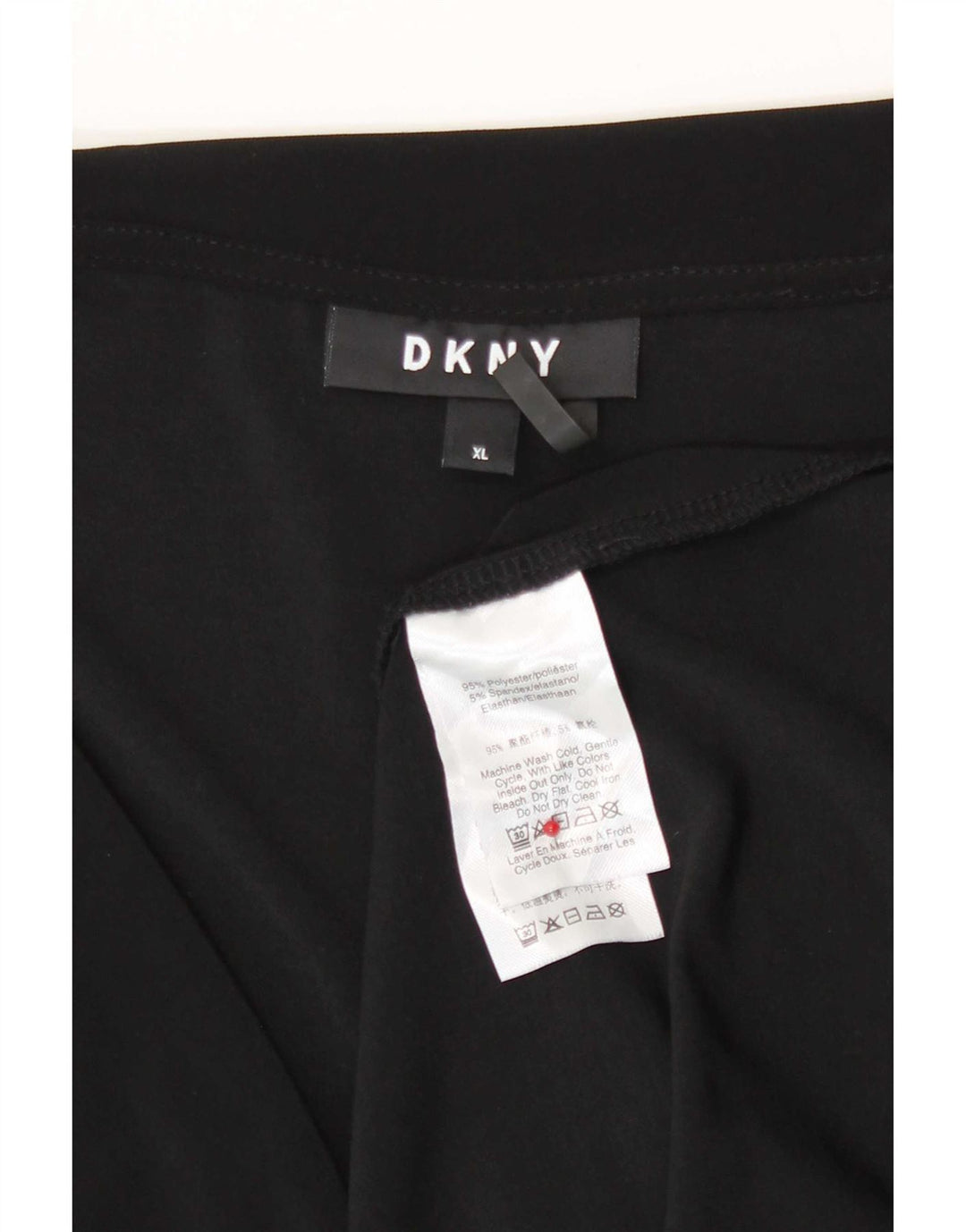 Dkny Γυναικεία Μπλούζα Τοπ UK 18 XL Μαύρο Πολυεστέρας