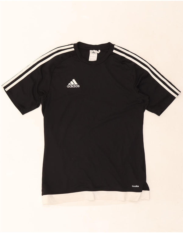 Adidas Ανδρικό T-Shirt Climalite Top Small Black Colourblock Πολυεστέρας
