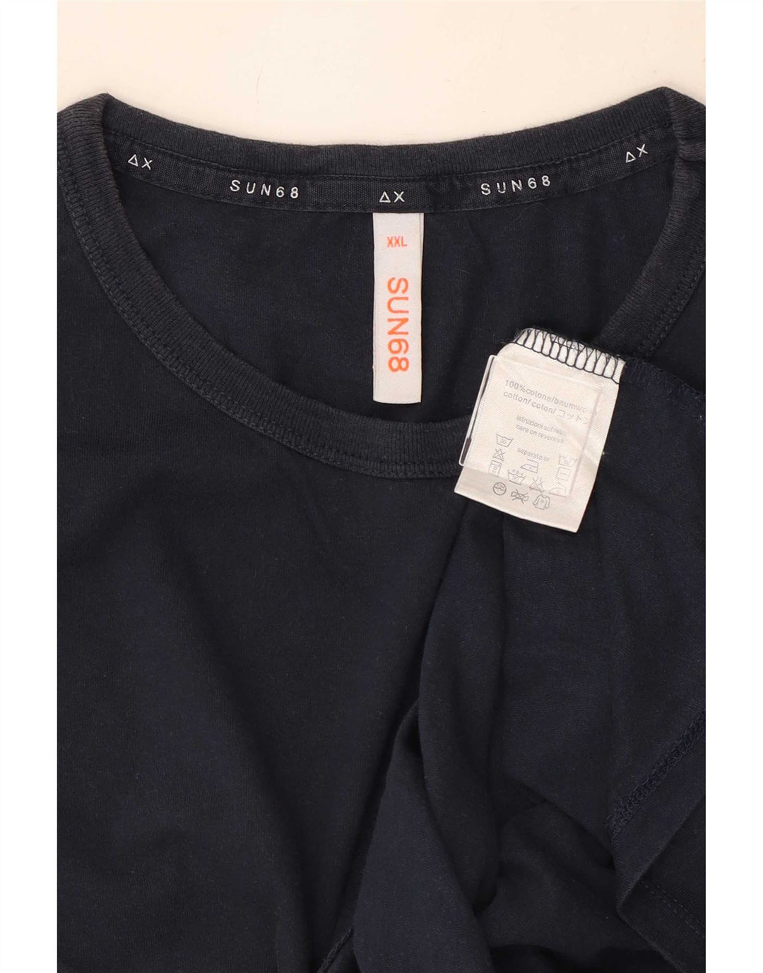 Sun68 Ανδρικό T-Shirt Top 2XL Navy Blue από βαμβάκι