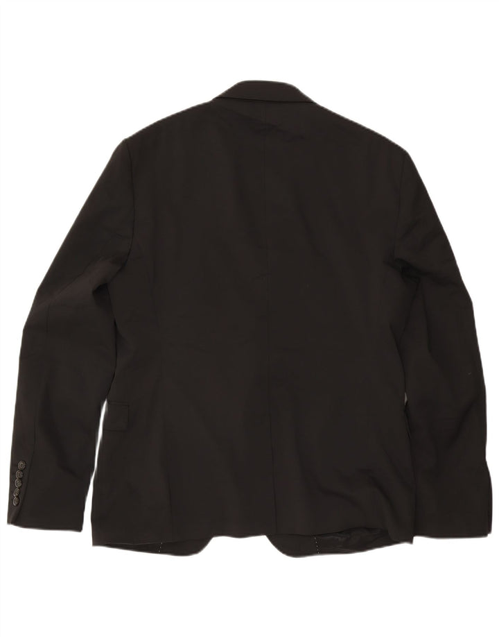 Zara Ανδρικό Μπουφάν Blazer με 2 Κουμπιά IT 54 2XL Μαύρο Πολυεστέρα