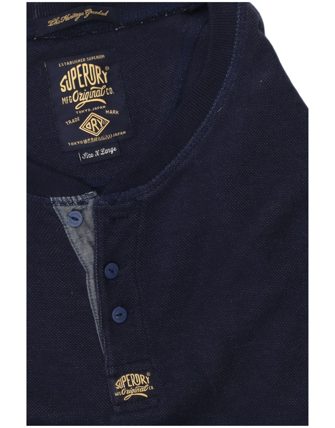 Ανδρικό μπλουζάκι Superdry μακρυμάνικο XL Navy Blue