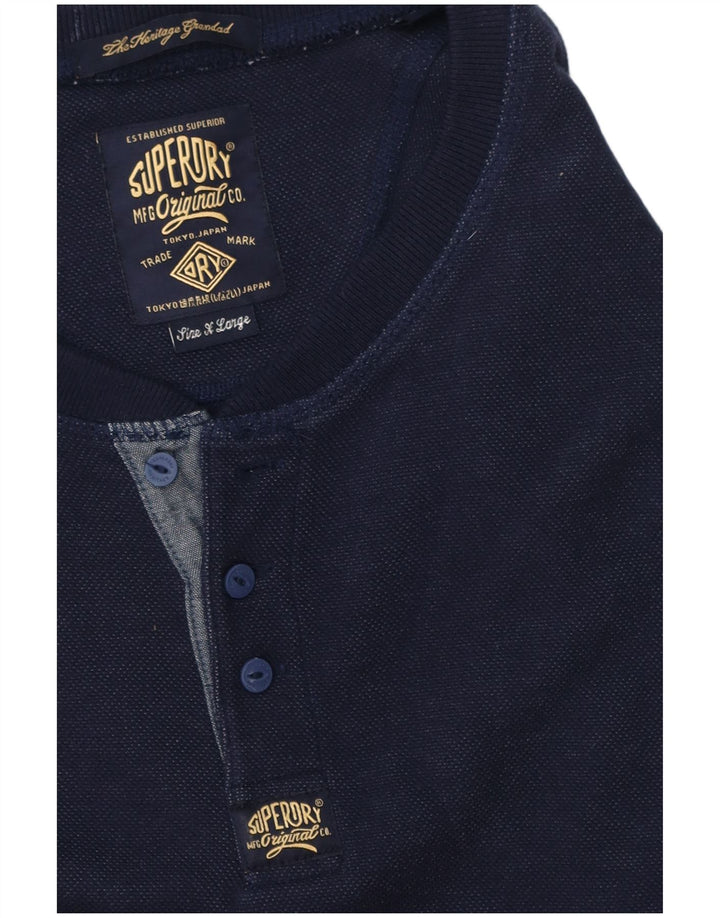 Ανδρικό μπλουζάκι Superdry μακρυμάνικο XL Navy Blue
