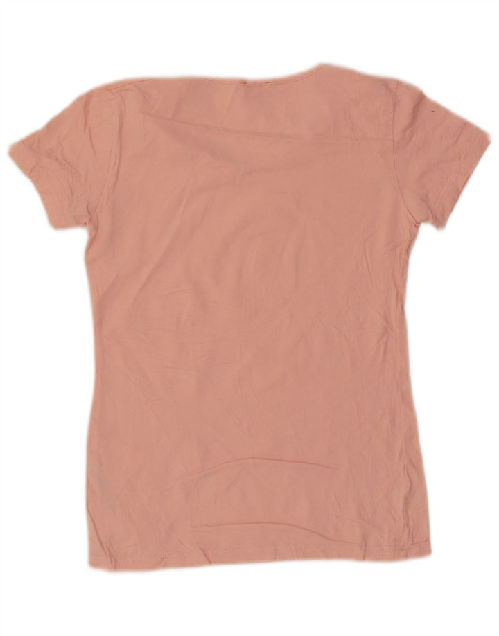 Kappa Γυναικείο T-Shirt Top UK 12 Medium Pink Cotton