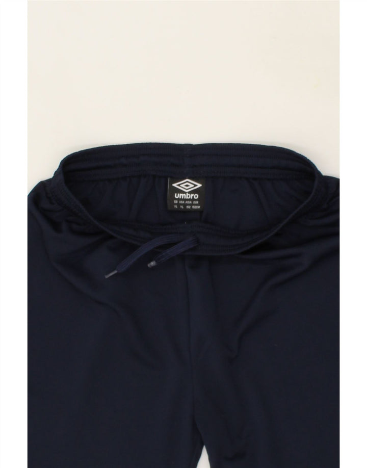 UMBRO Boys Sport Shorts 11-12 Years Navy Blue Polyester Vintage Umbro and Second-Hand Umbro from Messina Hembry 