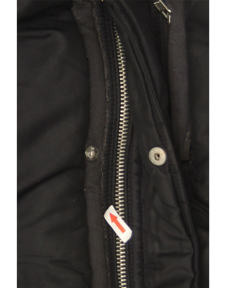 Zara Ανδρικό Bomber Jacket UK 40 Large Navy Blue Polyester