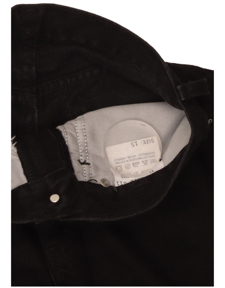 Γυναικείο ψηλόμεσο τζιν LEE κωνικό W28 L33 μαύρο βαμβακερό