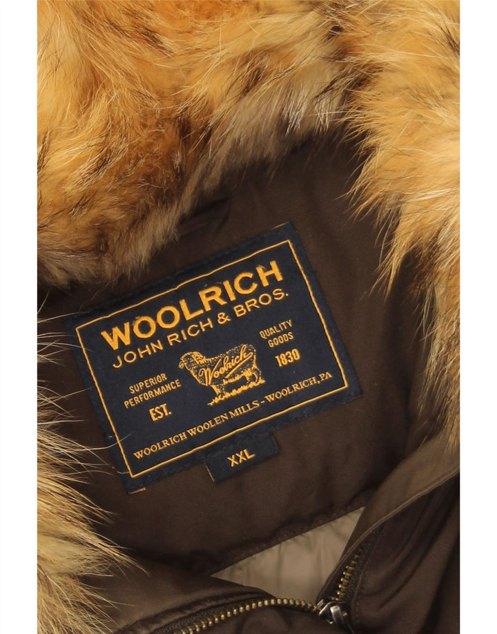 Woolrich Γυναικείο παλτό με επένδυση UK 20 2XL Χακί βαμβακερό