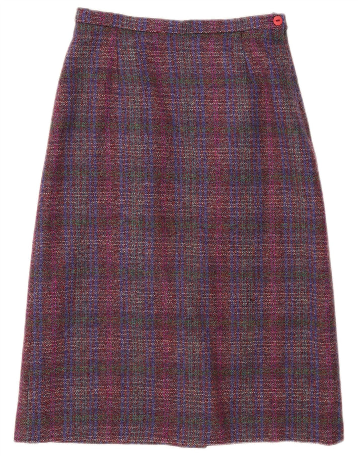 Γυναικεία μίντι φούστα Pitlochry UK 14 Medium W30 Πολύχρωμη μαλλί καρέ