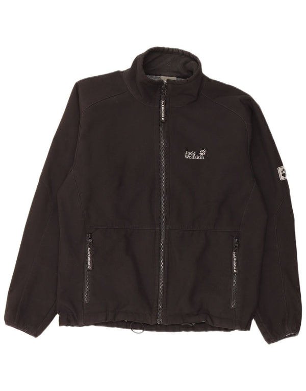 JACK WOLFSKIN Ανδρικό γραφικό μπουφάν Windbreaker UK 36/38 Medium Black