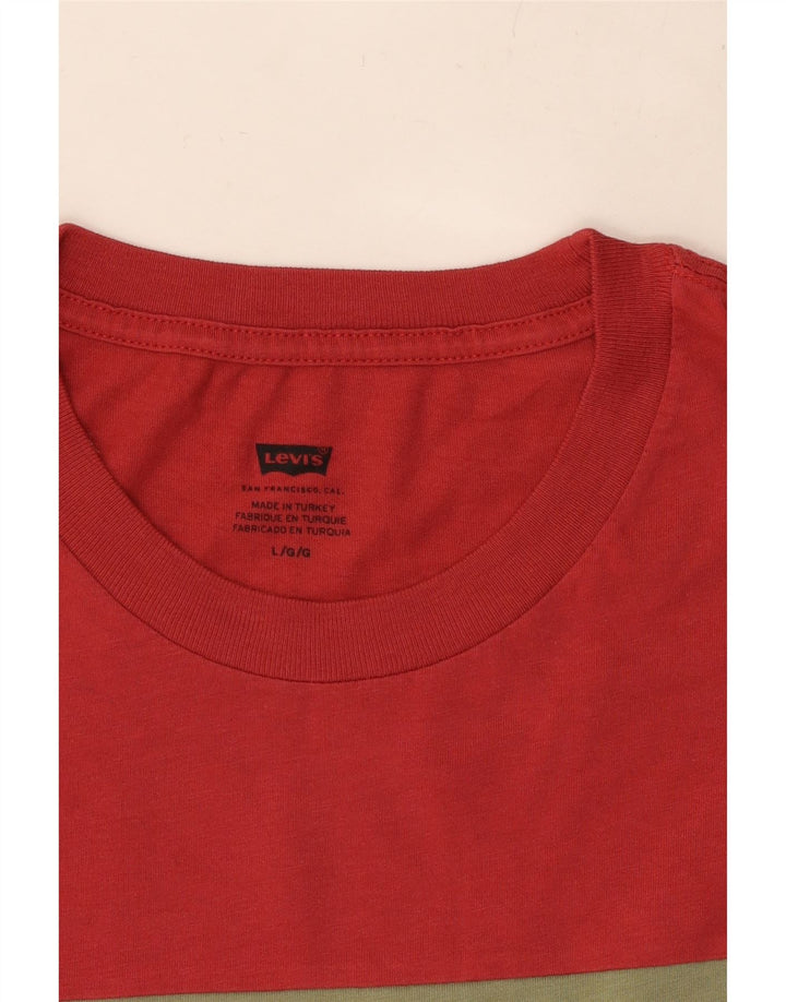 Ανδρικό γραφικό T-Shirt LEVI'S Top μεγάλο κόκκινο χρώμα