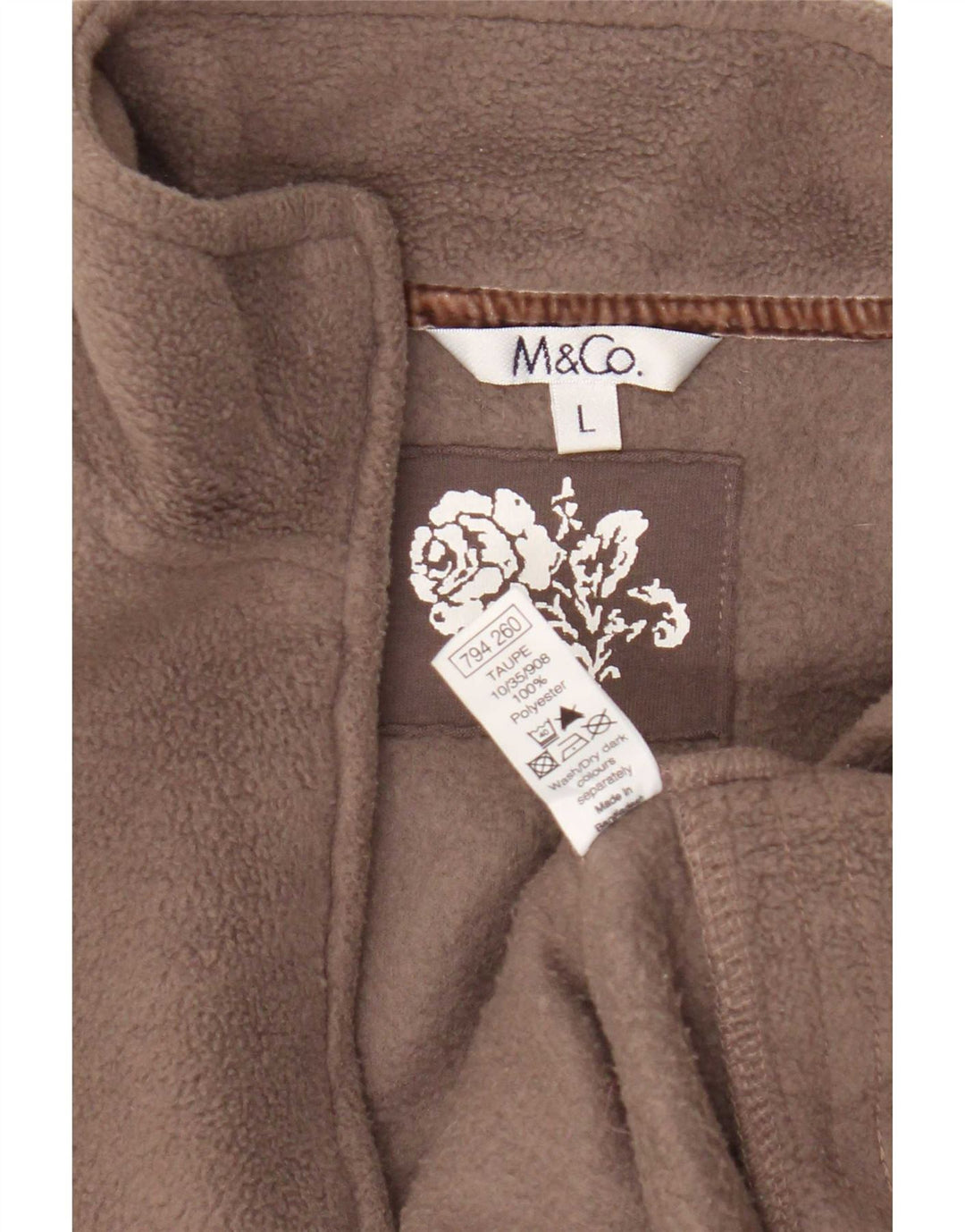M&Co Γυναικείο Fleece Gilet UK 16 Large Brown Πολυεστέρας